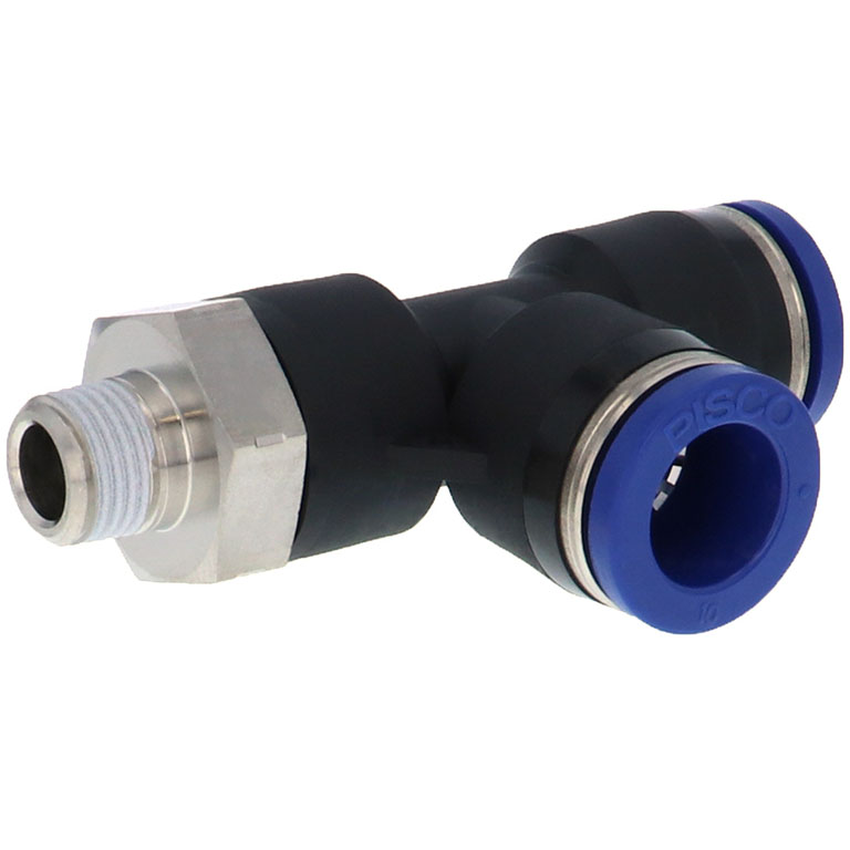 Alternative view of Đầu Nối Nhanh Khí Nén Dạng Chữ T Ren Ngoài Pisco PD10-01SUS
