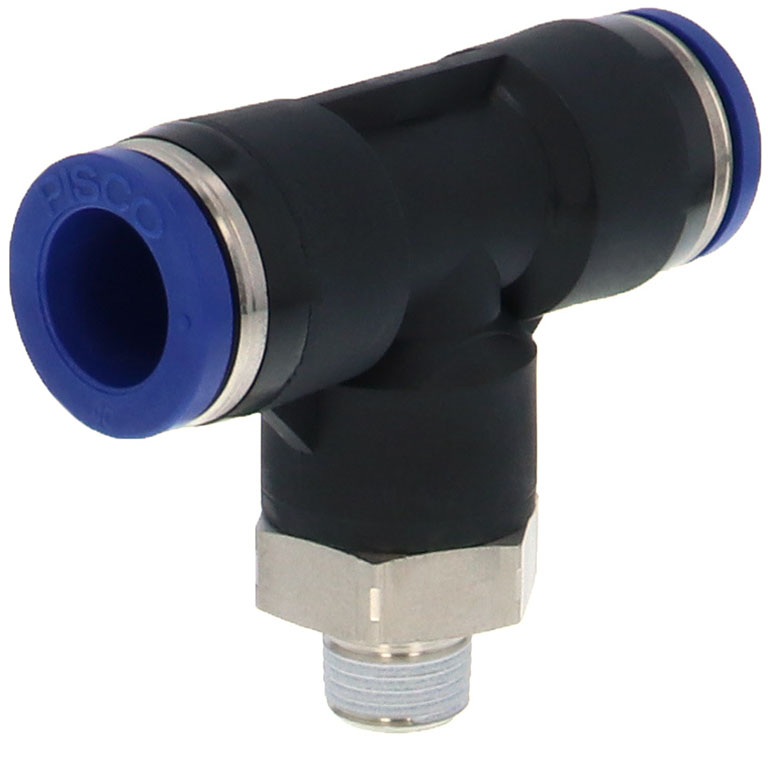 Alternative view of Đầu Nối Nhanh Khí Nén Dạng Chữ T Ren Ngoài Pisco PB10-01SUS