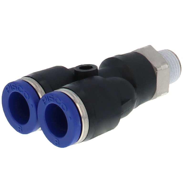 Alternative view of Đầu Nối Nhanh Khí Nén Dạng Chữ Y Ren Ngoài Pisco PX8-01SUS
