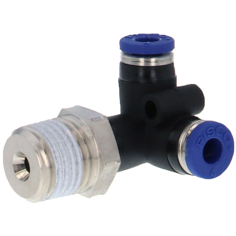 Alternative view of Đầu Nối Nhanh Khí Nén Hai Nhánh Chạc Ba Cong 90° Ren Ngoài Pisco PVX4-02SUS