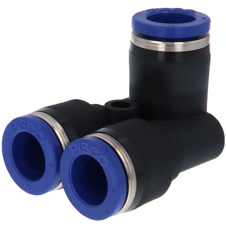 Alternative view of Đầu Nối Nhanh Khí Nén Ba Ngã Cong 90° Pisco PAU10SUS