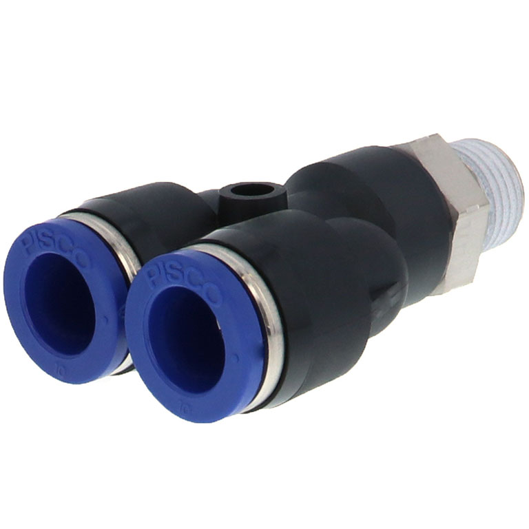 Alternative view of Đầu Nối Nhanh Khí Nén Dạng Chữ Y Ren Ngoài Pisco PX10-02SUS