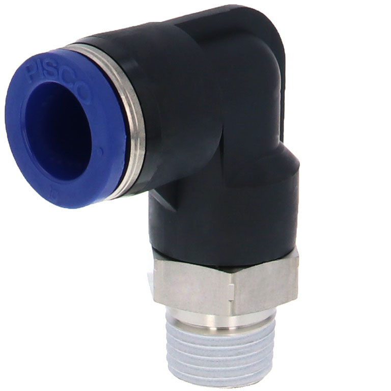 Alternative view of Đầu Nối Nhanh Khí Nén Dạng Cong 90° Ren Ngoài Pisco PL10-02SUS