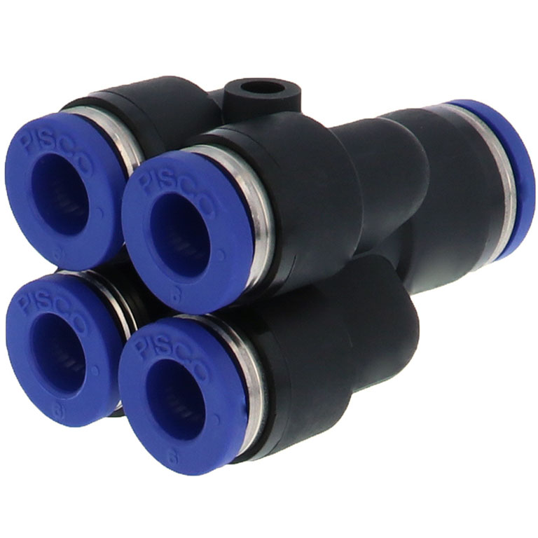 Alternative view of Đầu Nối Nhanh Khí Nén Chữ Y 5 Ngã Dạng Nối Giảm Pisco PRG8-6SUS