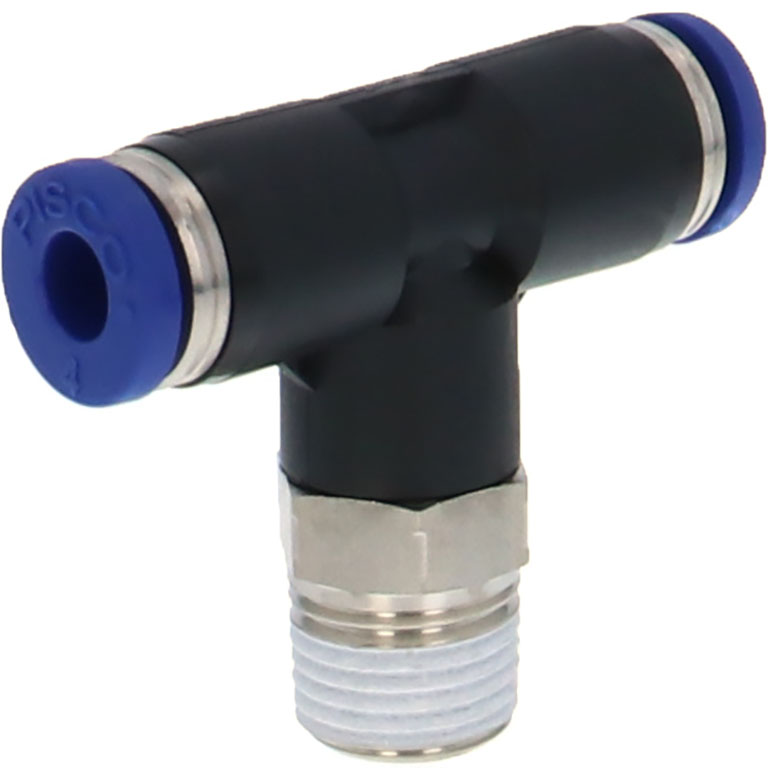 Alternative view of Đầu Nối Nhanh Khí Nén Dạng Chữ T Ren Ngoài Pisco PB4-01SUS