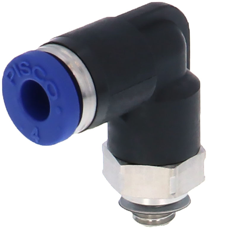 Alternative view of Đầu Nối Nhanh Khí Nén Dạng Cong 90° Ren Ngoài Pisco PL4-M5SUS