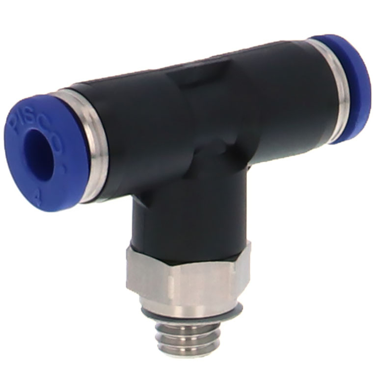Alternative view of Đầu Nối Nhanh Khí Nén Dạng Chữ T Ren Ngoài Pisco PB4-M6SUS