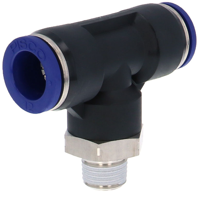 Alternative view of Đầu Nối Nhanh Khí Nén Dạng Chữ T Ren Ngoài Pisco PB12-02SUS