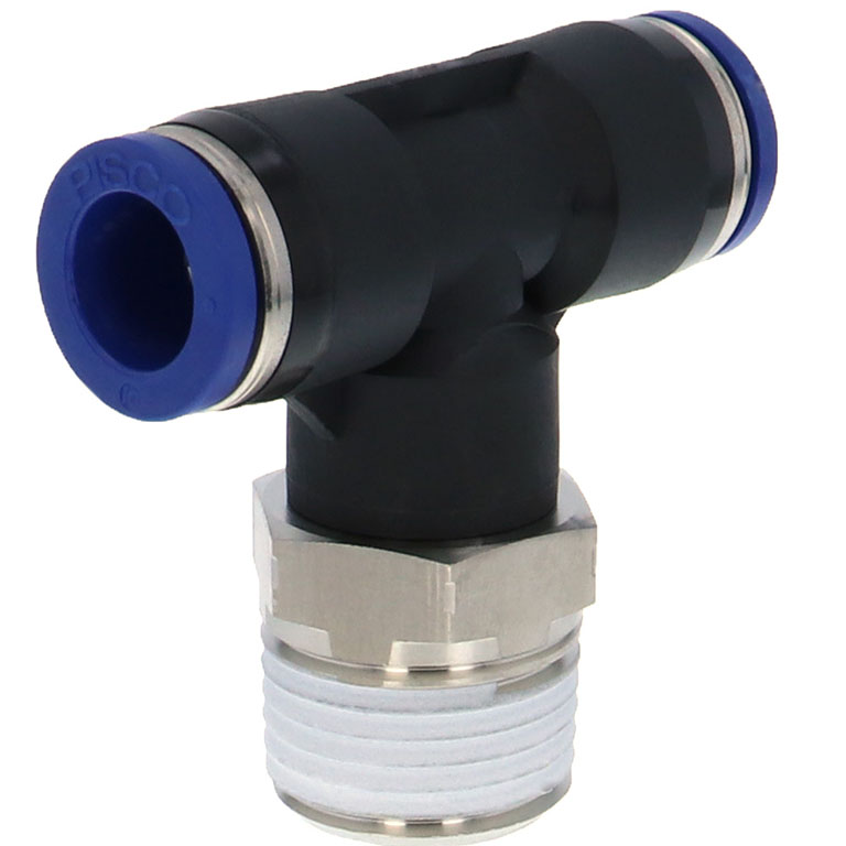 Alternative view of Đầu Nối Nhanh Khí Nén Dạng Chữ T Ren Ngoài Pisco PB10-04SUS