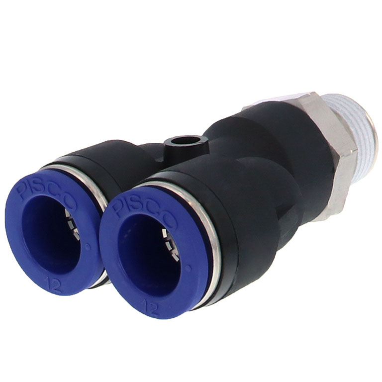 Alternative view of Đầu Nối Nhanh Khí Nén Dạng Chữ Y Ren Ngoài Pisco PX12-03SUS