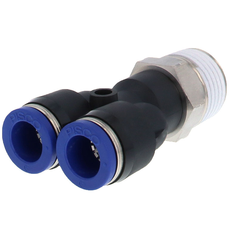 Alternative view of Đầu Nối Nhanh Khí Nén Dạng Chữ Y Ren Ngoài Pisco PX10-04SUS