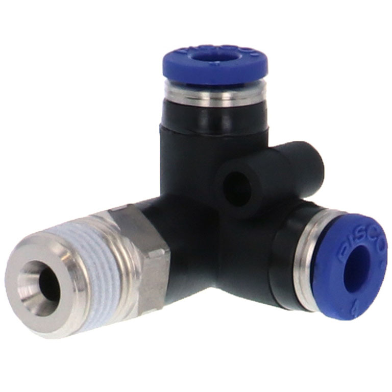 Alternative view of Đầu Nối Nhanh Khí Nén Hai Nhánh Chạc Ba Cong 90° Ren Ngoài Pisco PVX4-01SUS