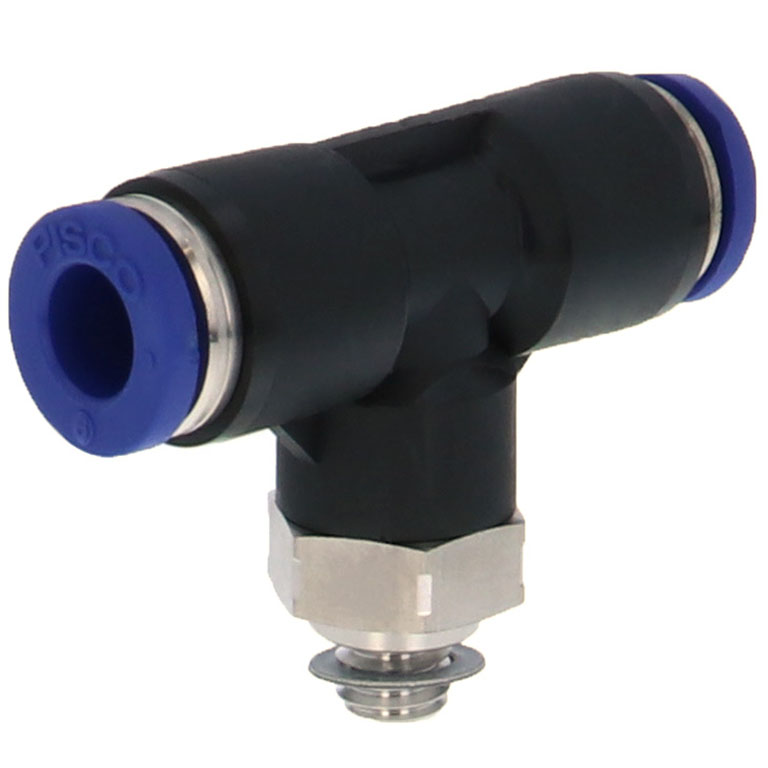 Alternative view of Đầu Nối Nhanh Khí Nén Dạng Chữ T Ren Ngoài Pisco PB6-M6SUS