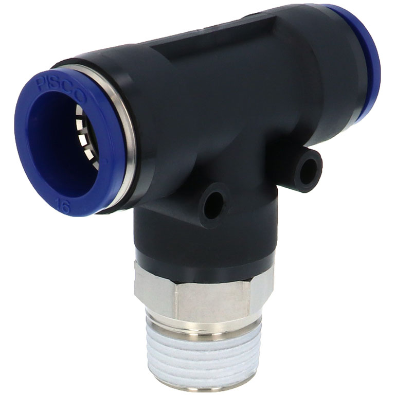 Alternative view of Đầu Nối Nhanh Khí Nén Dạng Chữ T Ren Ngoài Pisco PB16-04SUS