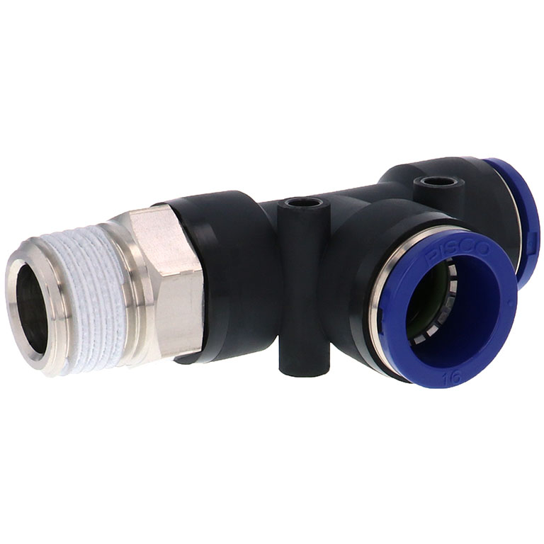 Alternative view of Đầu Nối Nhanh Khí Nén Dạng Chữ T Ren Ngoài Pisco PD16-04SUS