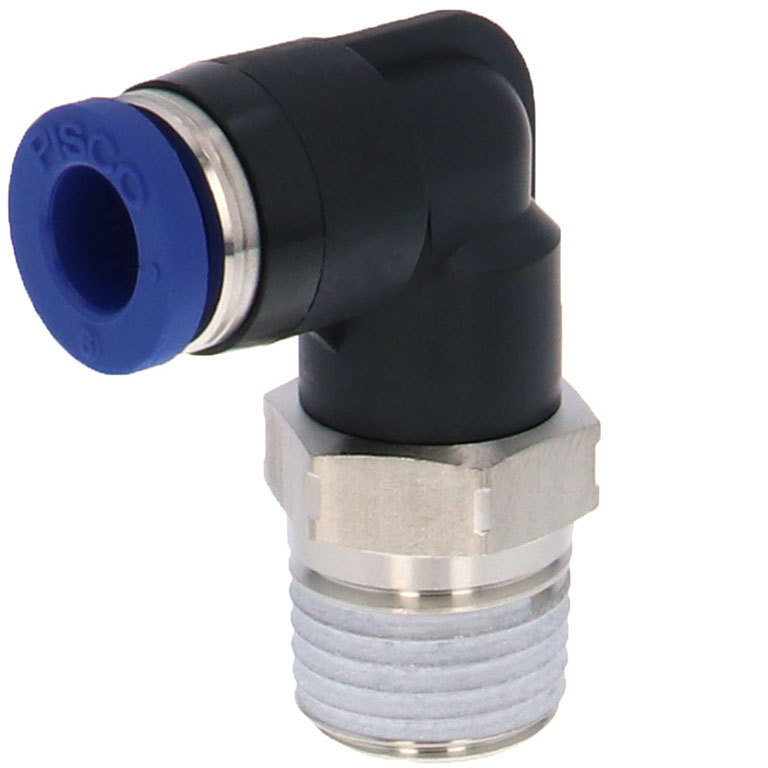 Alternative view of Đầu Nối Nhanh Khí Nén Dạng Cong 90° Ren Ngoài Pisco PL6-02SUS