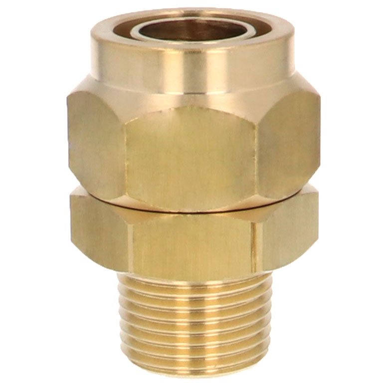 Alternative view of Đầu Ngạnh Nối Ống Có Đai Ốc Xiết Dạng Thẳng Thân Lục Giác Ren Ngoài Pisco NKC1613-03