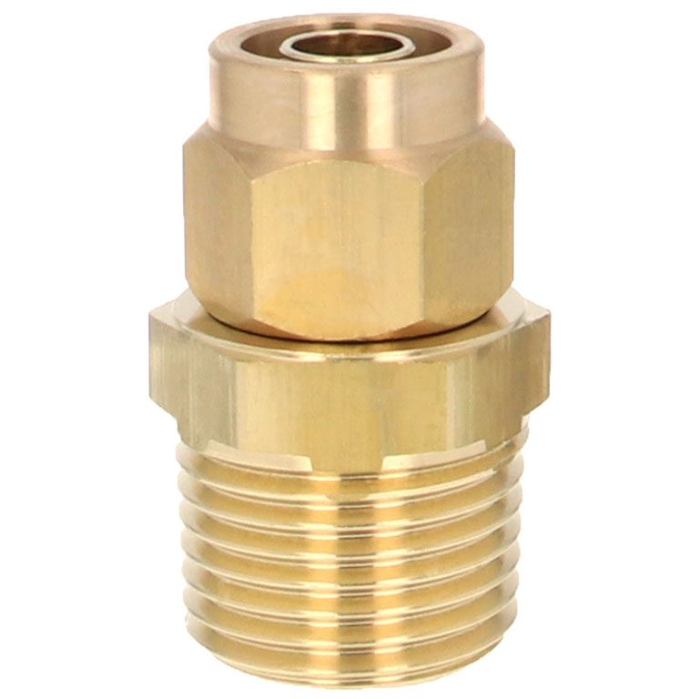 Alternative view of Đầu Ngạnh Nối Ống Có Đai Ốc Xiết Dạng Thẳng Thân Lục Giác Ren Ngoài Pisco NKC1280-04