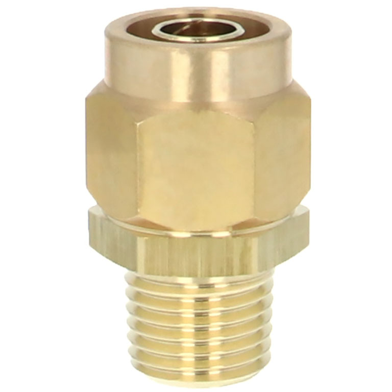 Alternative view of Đầu Ngạnh Nối Ống Có Đai Ốc Xiết Dạng Thẳng Thân Lục Giác Ren Ngoài Pisco NKC1280-02