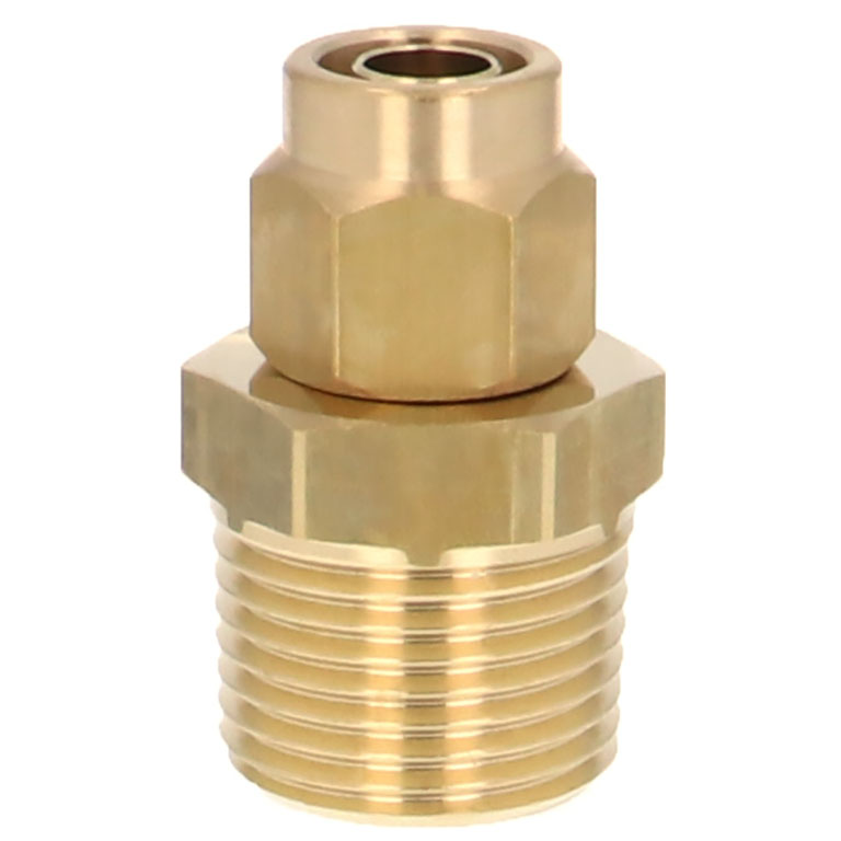 Alternative view of Đầu Ngạnh Nối Ống Có Đai Ốc Xiết Dạng Thẳng Thân Lục Giác Ren Ngoài Pisco NKC0860-03