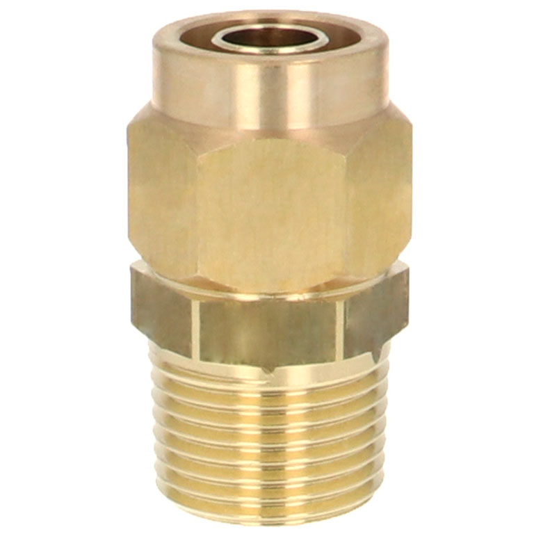 Alternative view of Đầu Ngạnh Nối Ống Có Đai Ốc Xiết Dạng Thẳng Thân Lục Giác Ren Ngoài Pisco NKC1280-03