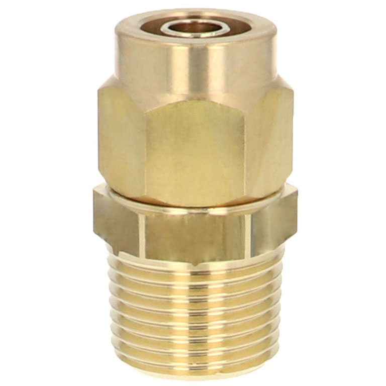 Alternative view of Đầu Ngạnh Nối Ống Có Đai Ốc Xiết Dạng Thẳng Thân Lục Giác Ren Ngoài Pisco NKC1065-03