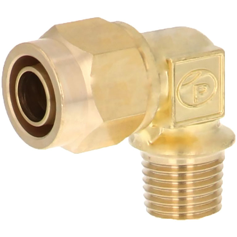 Alternative view of Đầu Ngạnh Nối Ống Có Đai Ốc Xiết Dạng Cong 90° Ren Ngoài Pisco NKL1290-02