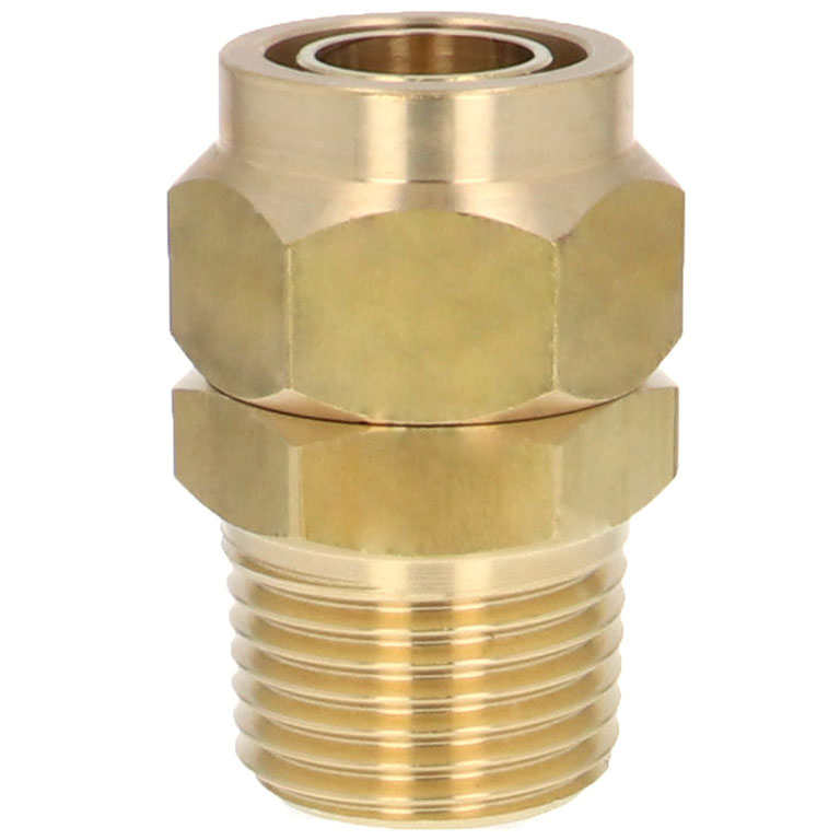 Alternative view of Đầu Ngạnh Nối Ống Có Đai Ốc Xiết Dạng Thẳng Thân Lục Giác Ren Ngoài Pisco NKC1613-04