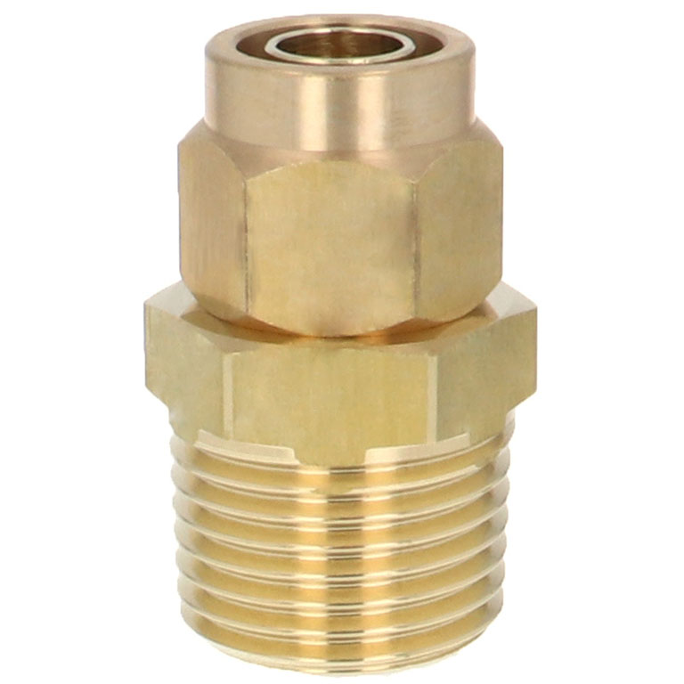 Alternative view of Đầu Ngạnh Nối Ống Có Đai Ốc Xiết Dạng Thẳng Thân Lục Giác Ren Ngoài Pisco NKC1290-04