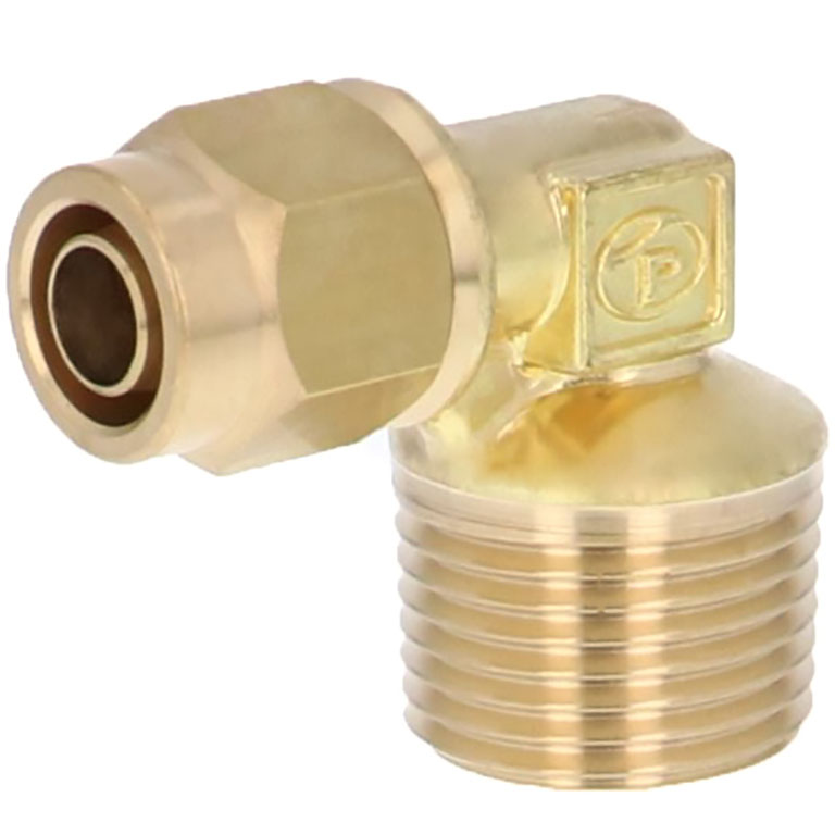 Alternative view of Đầu Ngạnh Nối Ống Có Đai Ốc Xiết Dạng Cong 90° Ren Ngoài Pisco NKL0860-03