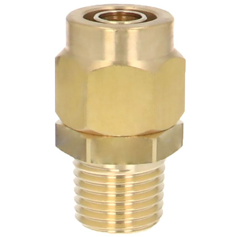 Alternative view of Đầu Ngạnh Nối Ống Có Đai Ốc Xiết Dạng Thẳng Thân Lục Giác Ren Ngoài Pisco NKC1075-02