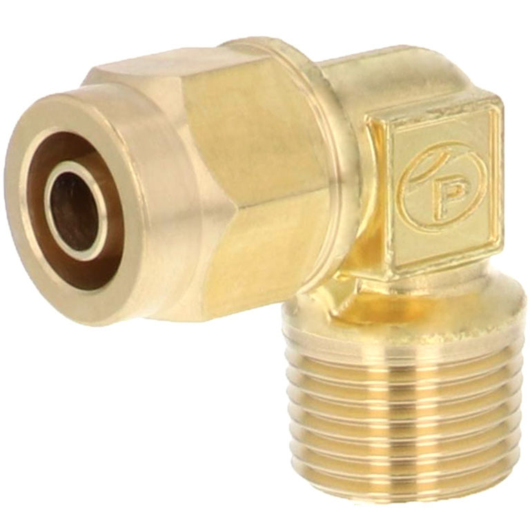 Alternative view of Đầu Ngạnh Nối Ống Có Đai Ốc Xiết Dạng Cong 90° Ren Ngoài Pisco NKL1065-03