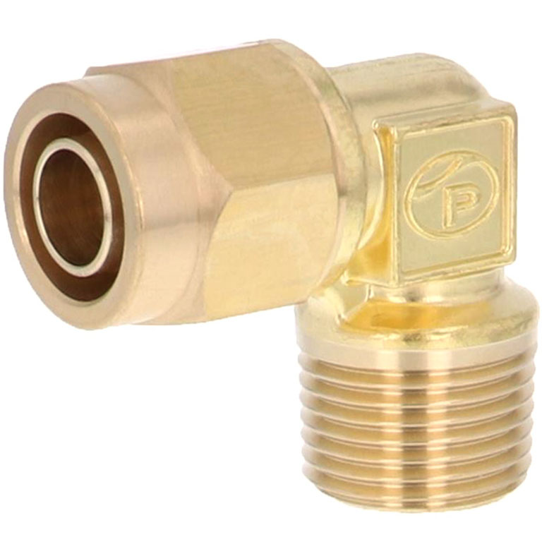 Alternative view of Đầu Ngạnh Nối Ống Có Đai Ốc Xiết Dạng Cong 90° Ren Ngoài Pisco NKL1290-03