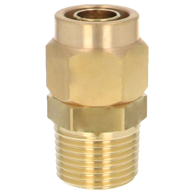 Alternative view of Đầu Ngạnh Nối Ống Có Đai Ốc Xiết Dạng Thẳng Thân Lục Giác Ren Ngoài Pisco NKC1290-03