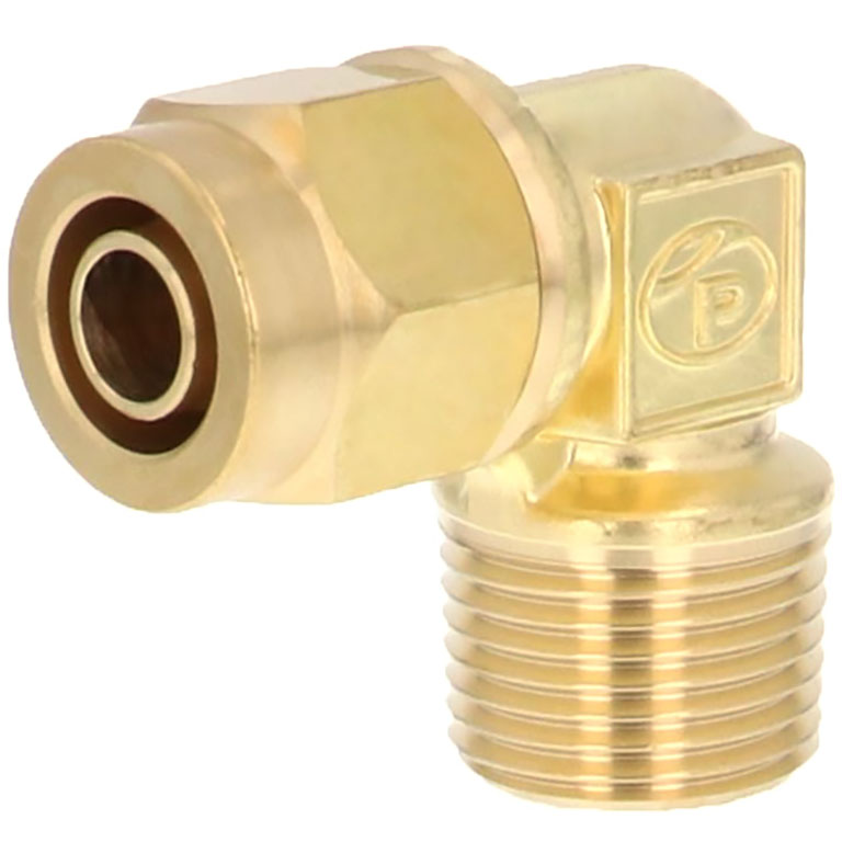 Alternative view of Đầu Ngạnh Nối Ống Có Đai Ốc Xiết Dạng Cong 90° Ren Ngoài Pisco NKL1075-03