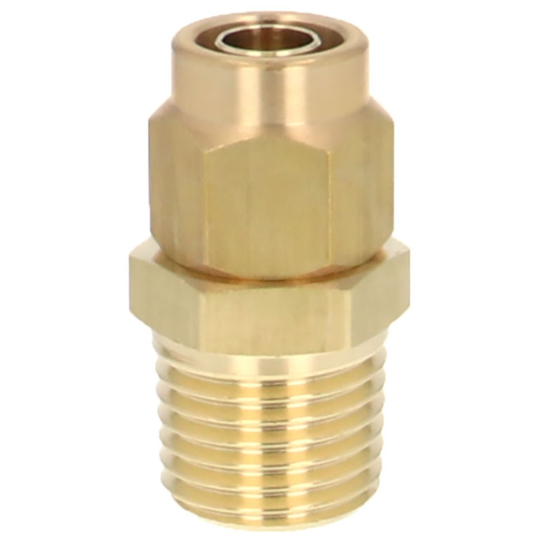 Alternative view of Đầu Ngạnh Nối Ống Có Đai Ốc Xiết Dạng Thẳng Thân Lục Giác Ren Ngoài Pisco NKC0860-02