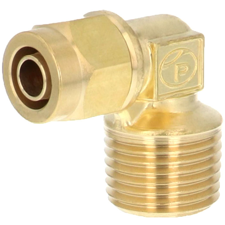 Alternative view of Đầu Ngạnh Nối Ống Có Đai Ốc Xiết Dạng Cong 90° Ren Ngoài Pisco NKL1075-04