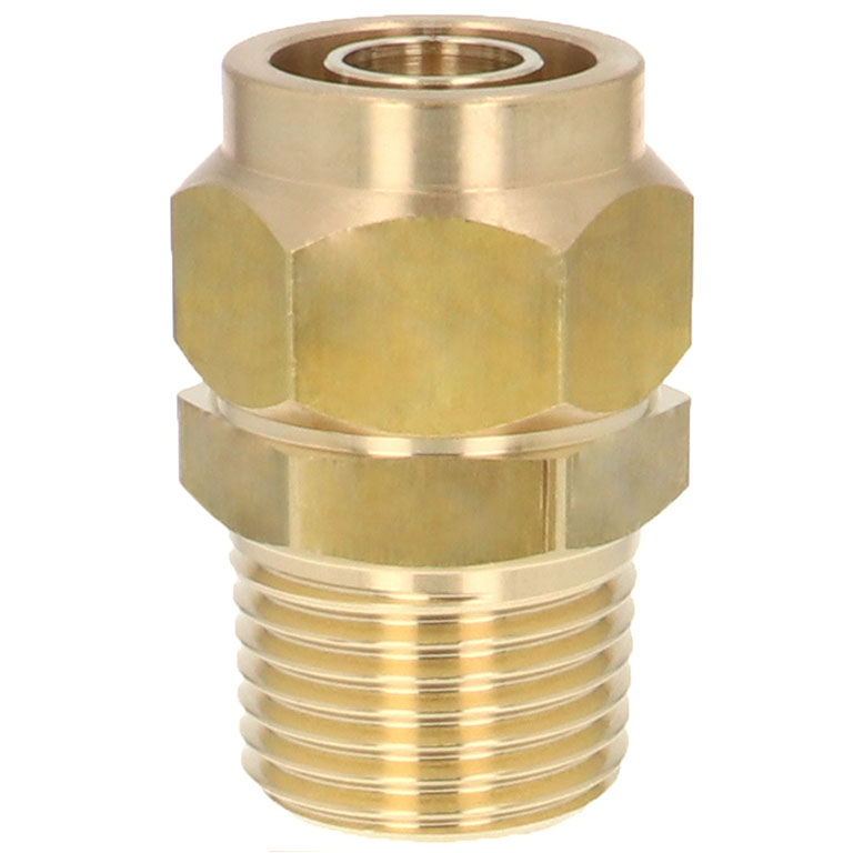 Alternative view of Đầu Ngạnh Nối Ống Có Đai Ốc Xiết Dạng Thẳng Thân Lục Giác Ren Ngoài Pisco NKC1611-04