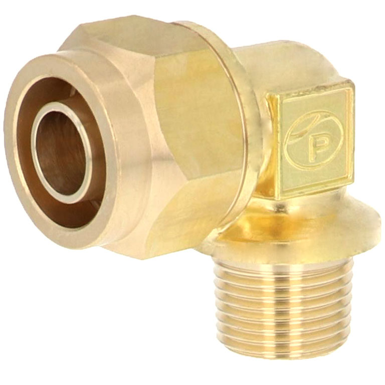 Alternative view of Đầu Ngạnh Nối Ống Có Đai Ốc Xiết Dạng Cong 90° Ren Ngoài Pisco NKL1611-03