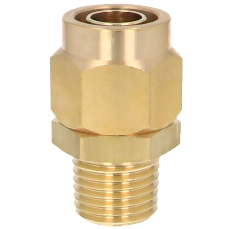 Alternative view of Đầu Ngạnh Nối Ống Có Đai Ốc Xiết Dạng Thẳng Thân Lục Giác Ren Ngoài Pisco NKC1290-02