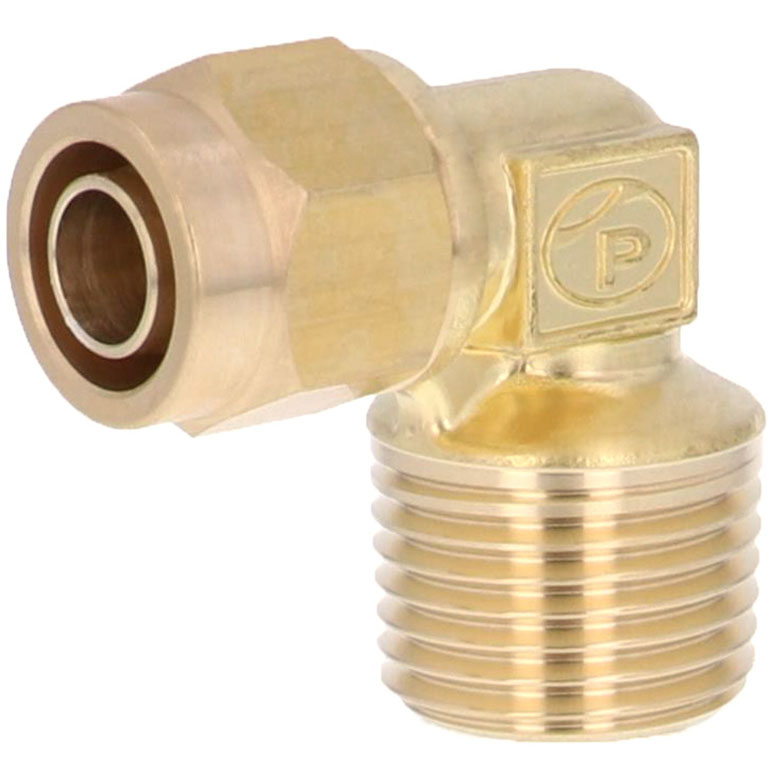 Alternative view of Đầu Ngạnh Nối Ống Có Đai Ốc Xiết Dạng Cong 90° Ren Ngoài Pisco NKL1290-04