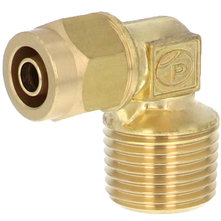 Alternative view of Đầu Ngạnh Nối Ống Có Đai Ốc Xiết Dạng Cong 90° Ren Ngoài Pisco NKL1065-04