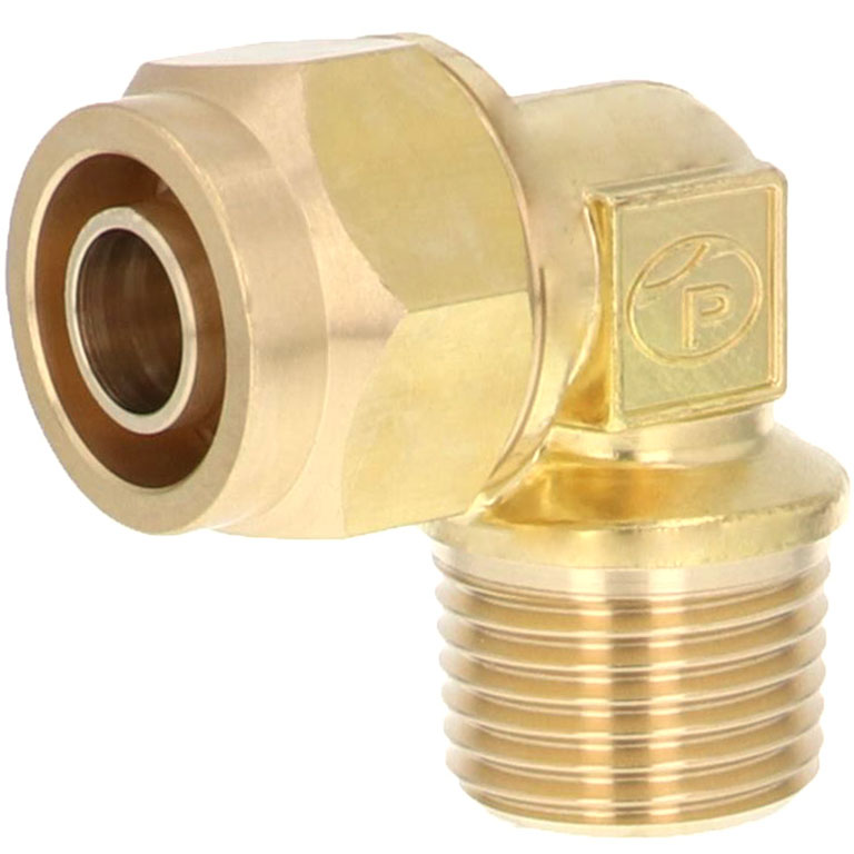 Alternative view of Đầu Ngạnh Nối Ống Có Đai Ốc Xiết Dạng Cong 90° Ren Ngoài Pisco NKL1611-04