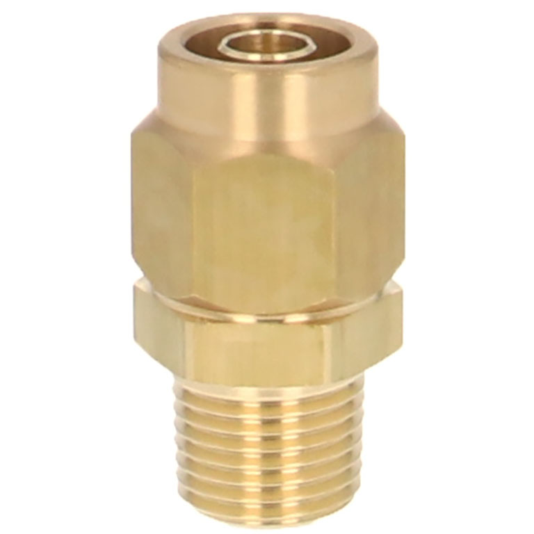 Alternative view of Đầu Ngạnh Nối Ống Có Đai Ốc Xiết Dạng Thẳng Thân Lục Giác Ren Ngoài Pisco NKC0850-01