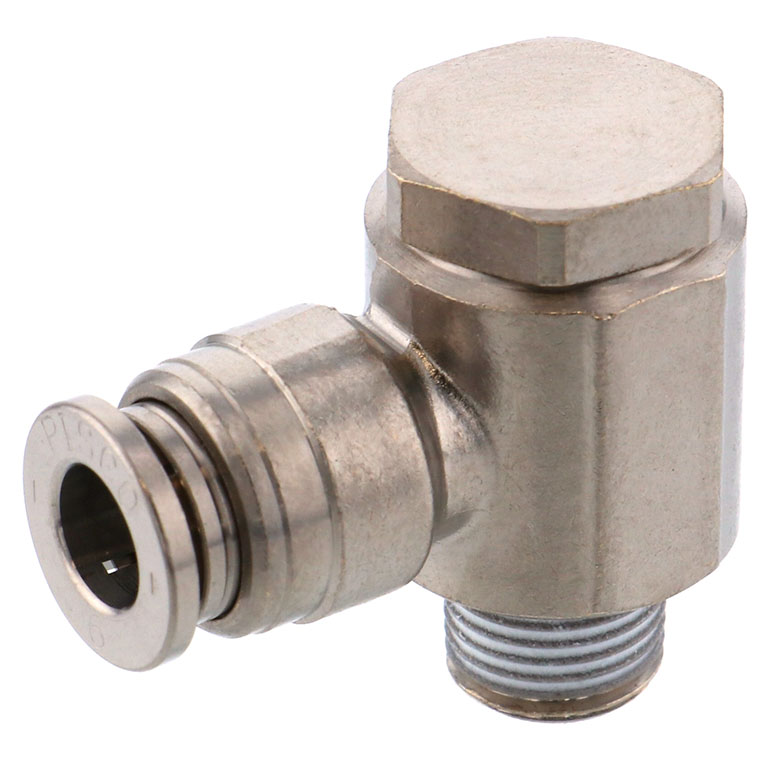 Alternative view of Đầu Nối Nhanh Khí Nén Cong 90° Đầu Lục Giác Trụ Ren Ngoài Pisco KH6-01-1-F