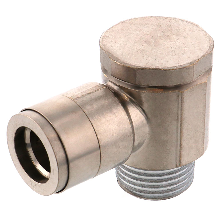 Alternative view of Đầu Nối Nhanh Khí Nén Cong 90° Đầu Lục Giác Trụ Ren Ngoài Pisco KH12-04-F