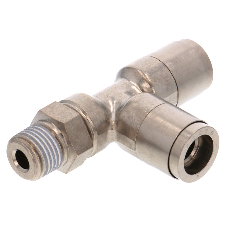 Alternative view of Đầu Nối Nhanh Khí Nén Dạng Chữ T Ren Ngoài Pisco KD6-01