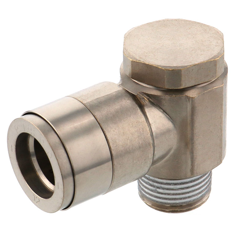 Alternative view of Đầu Nối Nhanh Khí Nén Cong 90° Đầu Lục Giác Trụ Ren Ngoài Pisco KH12-03