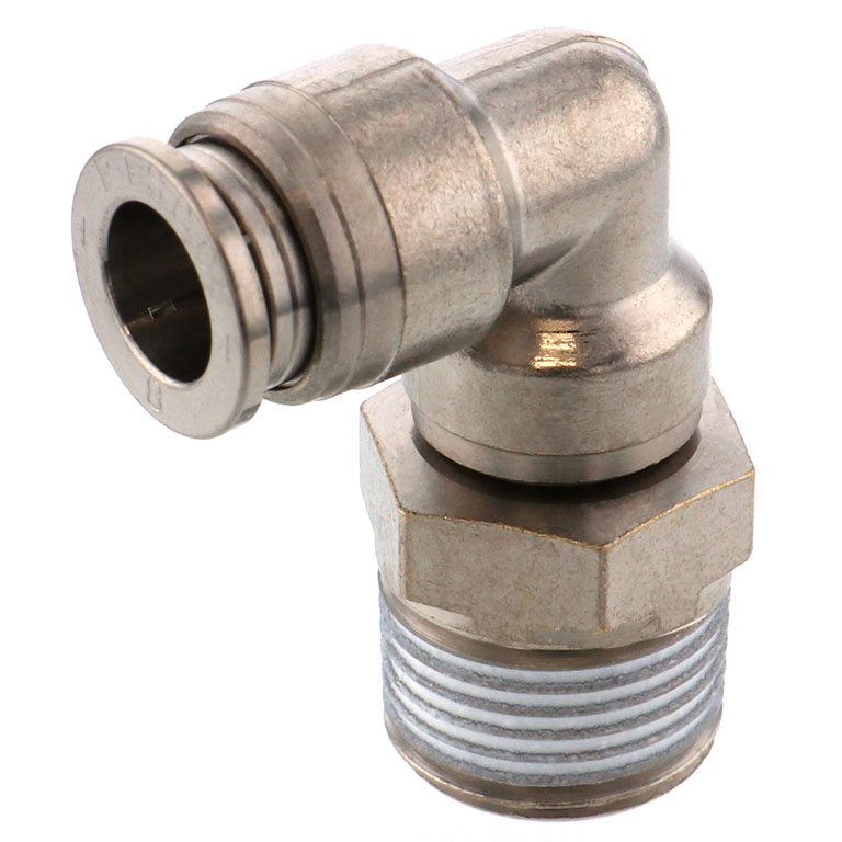 Alternative view of Đầu Nối Nhanh Khí Nén Dạng Cong 90° Ren Ngoài Pisco KL8-03-1