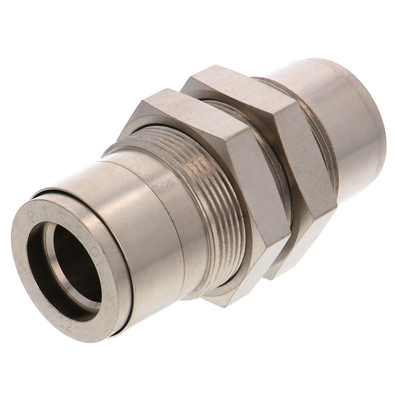 Alternative view of Đầu Nối Nhanh Khí Nén Dạng Thẳng Ren Ngoài Lắp Kẹp Vách Pisco KM12